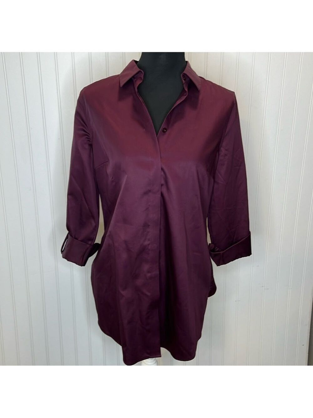 Chicos Wrinkle Resistant Button Up Blouse Size 4 Extra Small Chicos size…